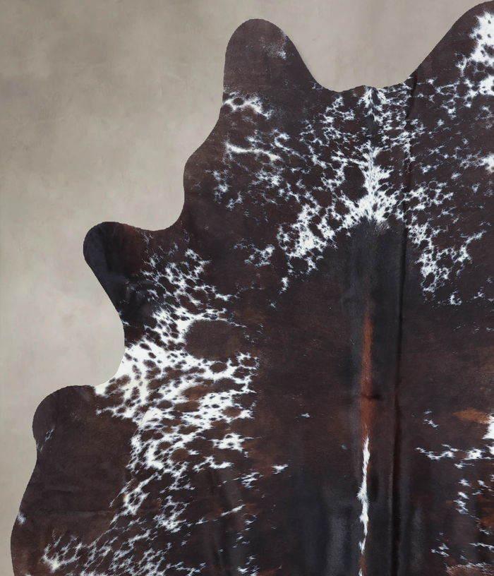 Chocolate and White Cowhide Rug #B8261