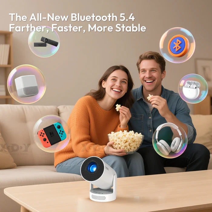 CineLume™ 4K LED Projector – 12000 Lumens, WiFi 6 & Bluetooth 5.0 Portable Home Theater System
