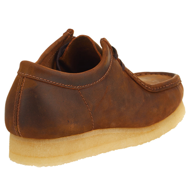 Clarks Men's Originals Wallabee Lace Up Leather Moccasins 26156605 Beeswax