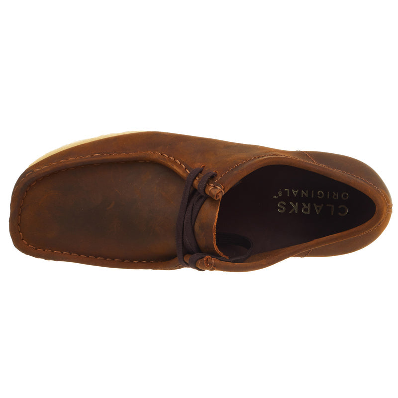 Clarks Men's Originals Wallabee Lace Up Leather Moccasins 26156605 Beeswax