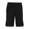 Men's black basketball shorts with elastic waistband and side pockets