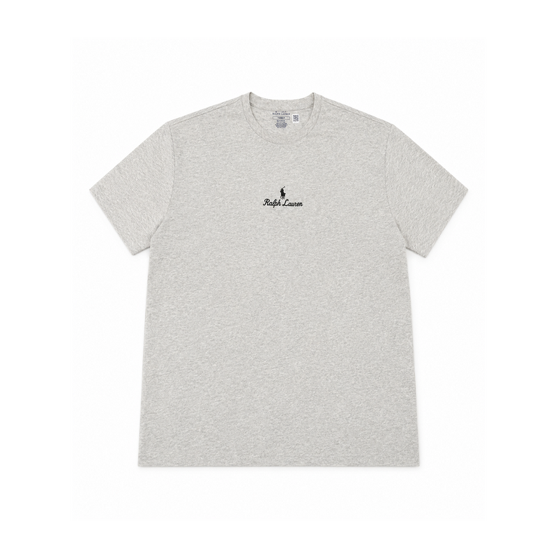 CLASSIC FIT LOGO JERSEY T-SHIRT GREY HEATHER
