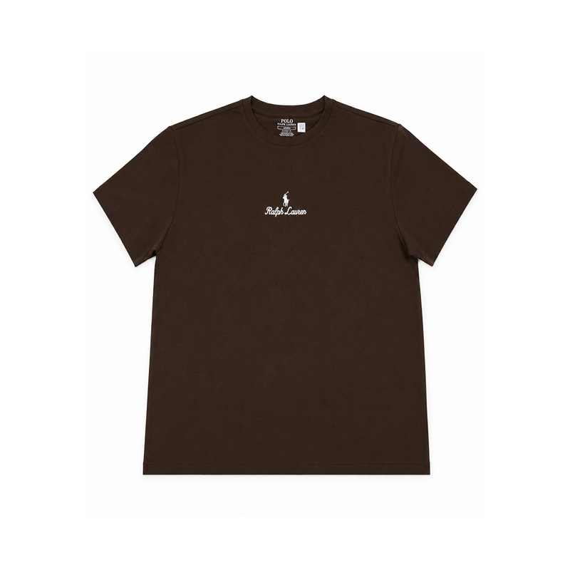 CLASSIC FIT LOGO JERSEY T-SHIRT NUTMEG BROWN