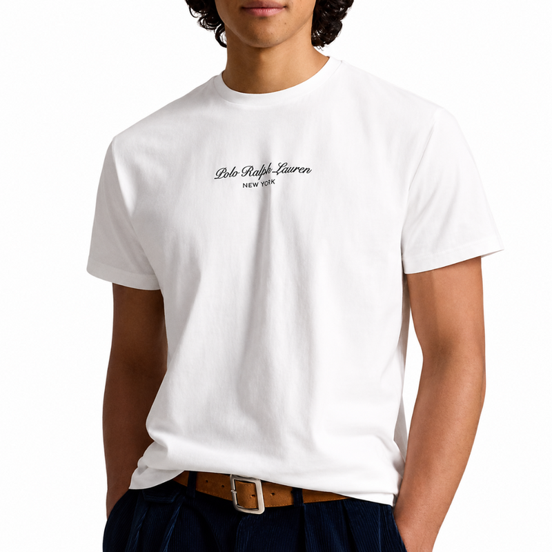 CLASSIC FIT LOGO JERSEY T-SHIRT WHITE