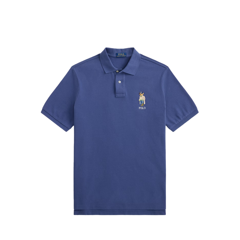 CLASSIC FIT POLO BEAR MESH POLO SHIRT LIGHT NAVY
