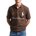 CLASSIC FIT TEAM POLO NUTMEG BROWN