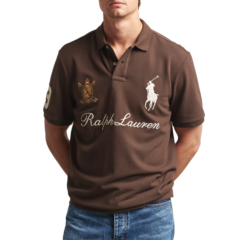 CLASSIC FIT TEAM POLO NUTMEG BROWN