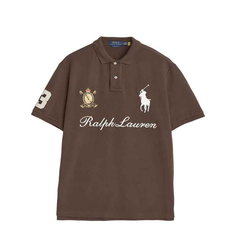 CLASSIC FIT TEAM POLO NUTMEG BROWN