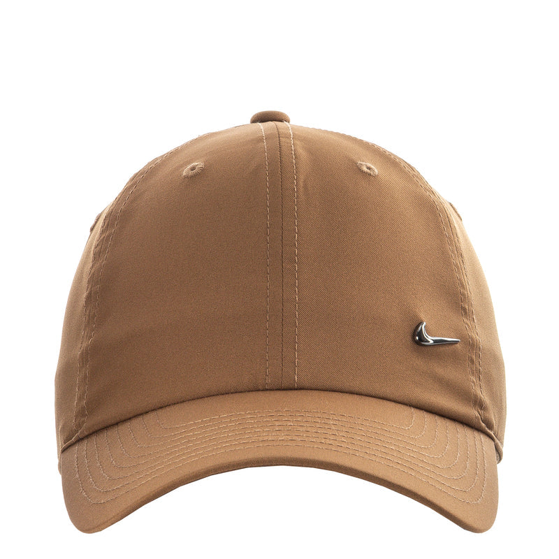 Mosswood brown Nike cap with black Swoosh and curved brim