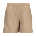 Men's parachute beige shorts with elastic waistband and drawstring ties