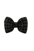 Coal Tweed Bow