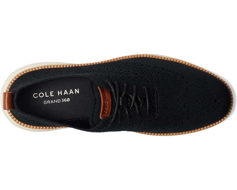 Cole Haan Grand Hurrion Stitchlite Wingtip Oxfords C40692 Black British Tan