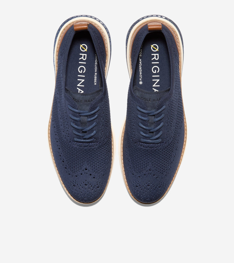 Cole Haan Men's ØriginalGrand Energyweave Stitchlite Wingtip Oxfords C40571 Navy