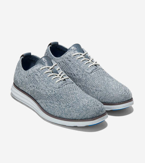 Cole Haan Men's ØriginalGrand Wingtip Oxfords C36872 Stormy Weather-Harbor Mist