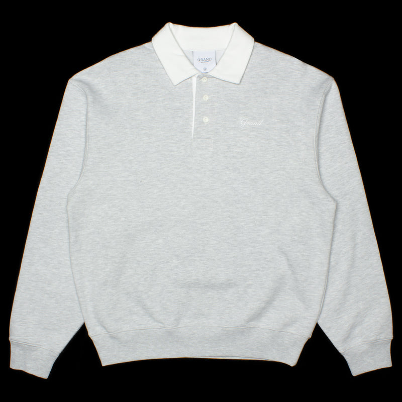 Grand Collection | Collared Sweatshirt Color : Ash / White