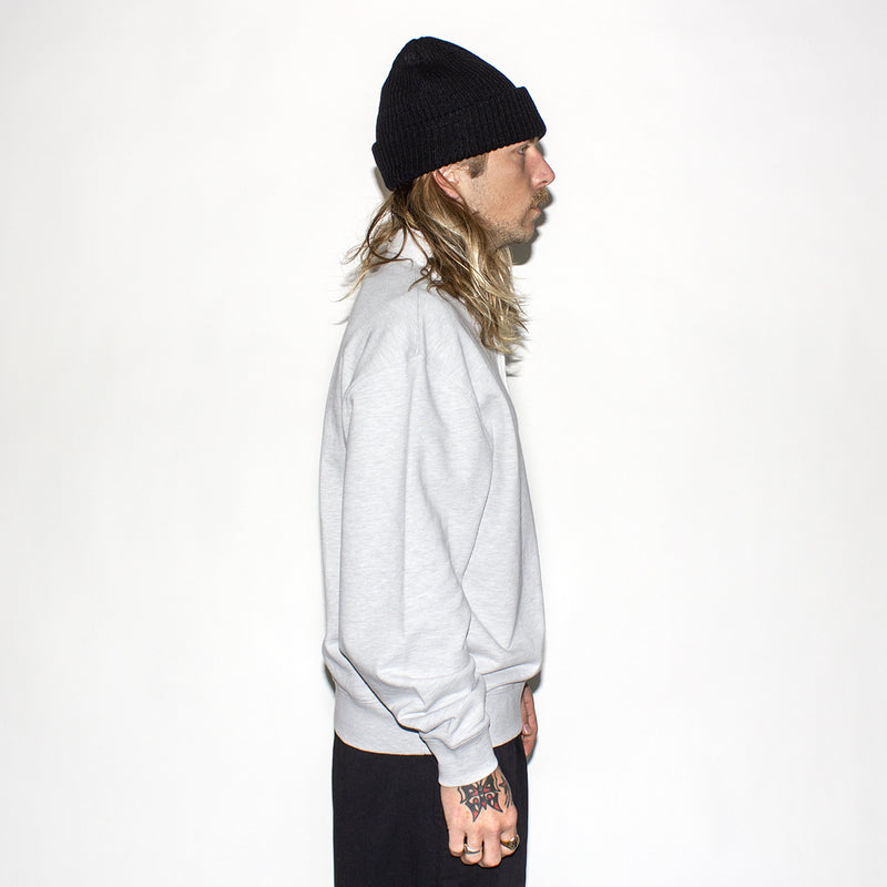 Grand Collection | Collared Sweatshirt Color : Ash / White