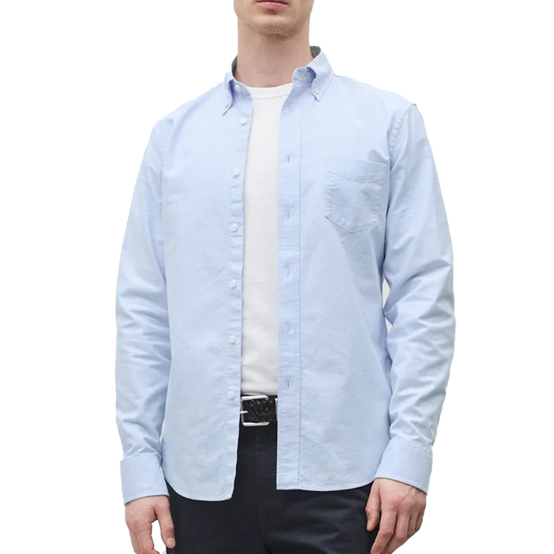COTTON OXFORD WINDSOR STANDARD SHIRT LIGHT BLUE
