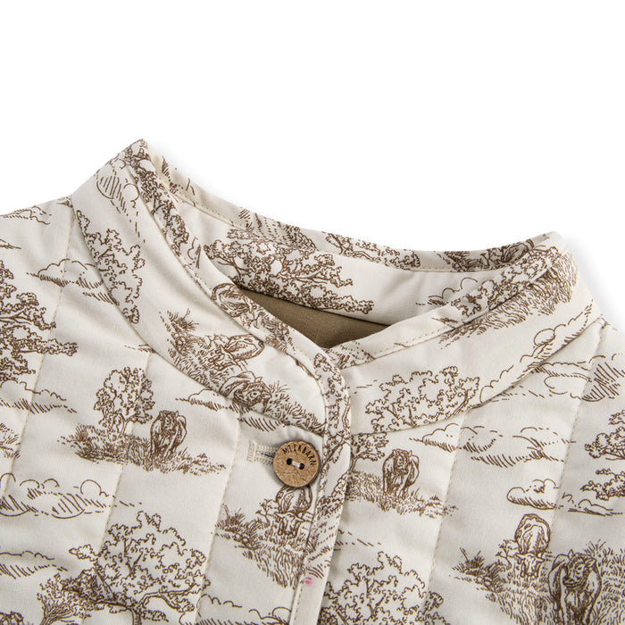 Country Toile Quilted Coat