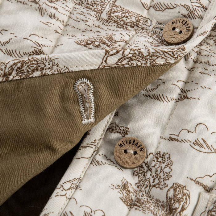Country Toile Quilted Coat