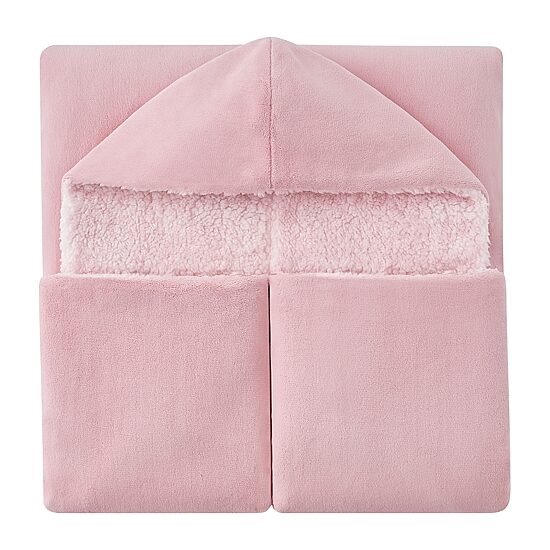 COZY HOODED THROW BLUSH