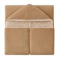 COZY HOODED THROW TAUPE