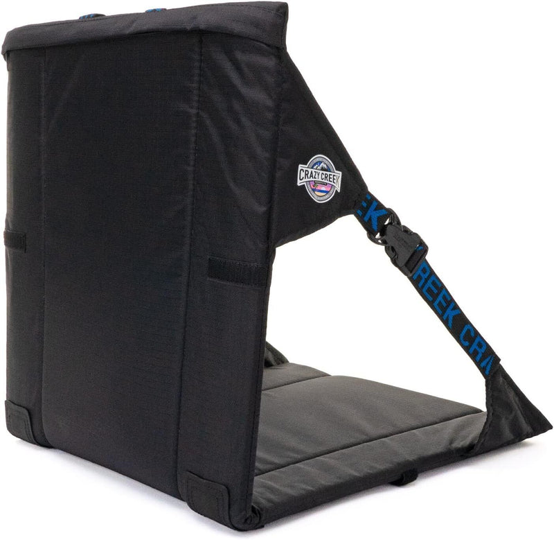 Crazy Creek Original Chair 1020-016 Black W/ Blue Camping Chair Brand New - AllSportsWearUSA