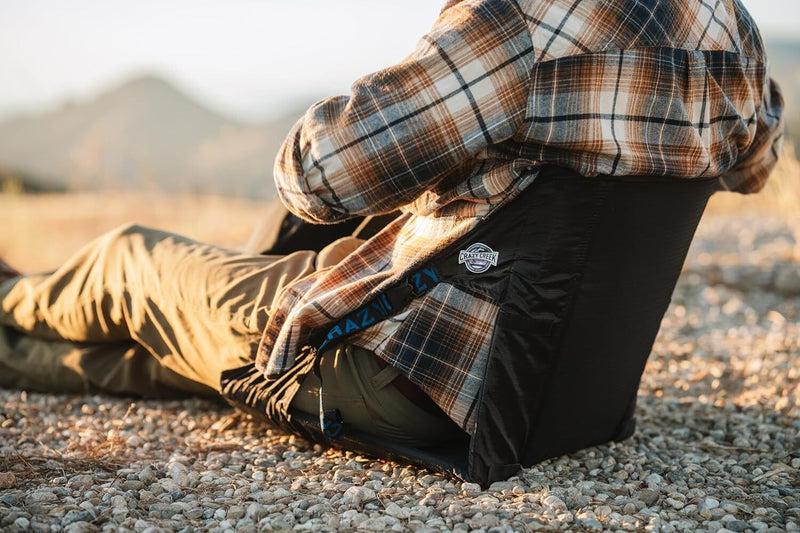Crazy Creek Original Chair 1020-016 Black W/ Blue Camping Chair Brand New - AllSportsWearUSA