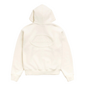 CURSIVE APPLIQUE ZIP HOODIE NATURAL