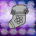 Cute Floral Stocking Silicone Mold