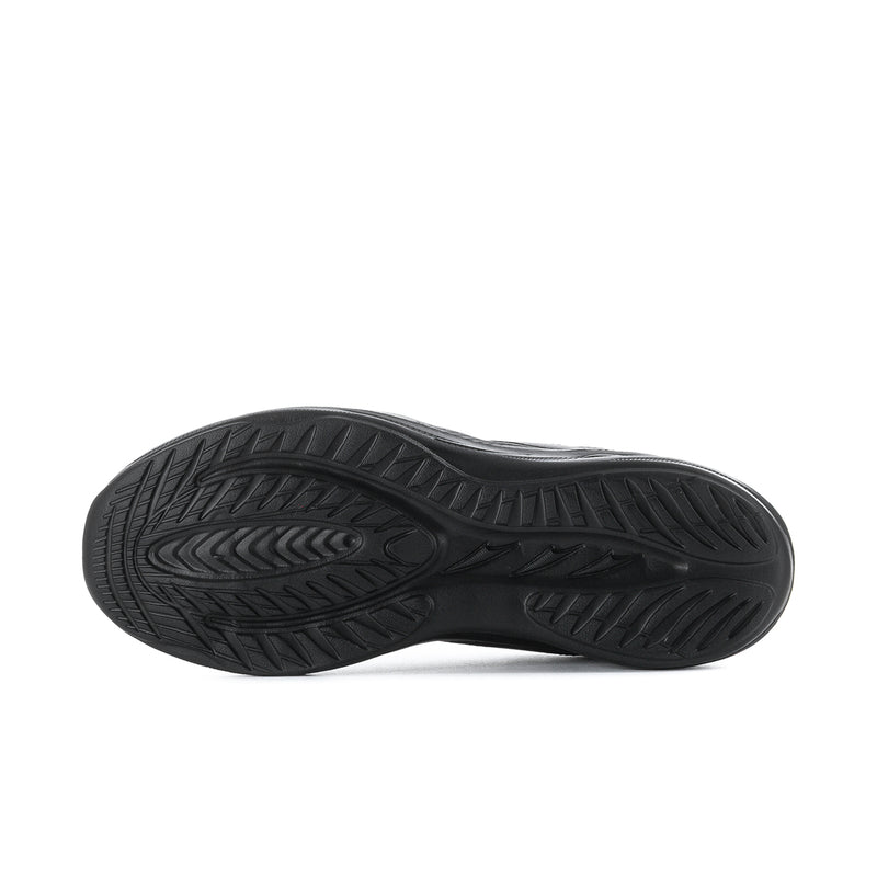 Men's black Reebok shoe outsole with herringbone tread pattern