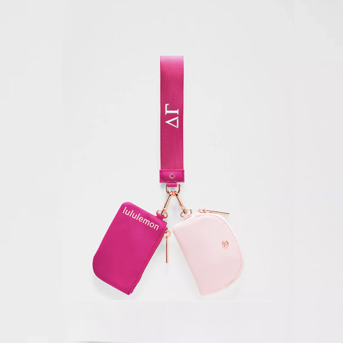 Delta Gamma lululemon Dual Pouch Wristlet - Pink Flare