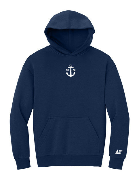 Delta Gamma Oversized Pullover Hoodie with Anchor 1873
