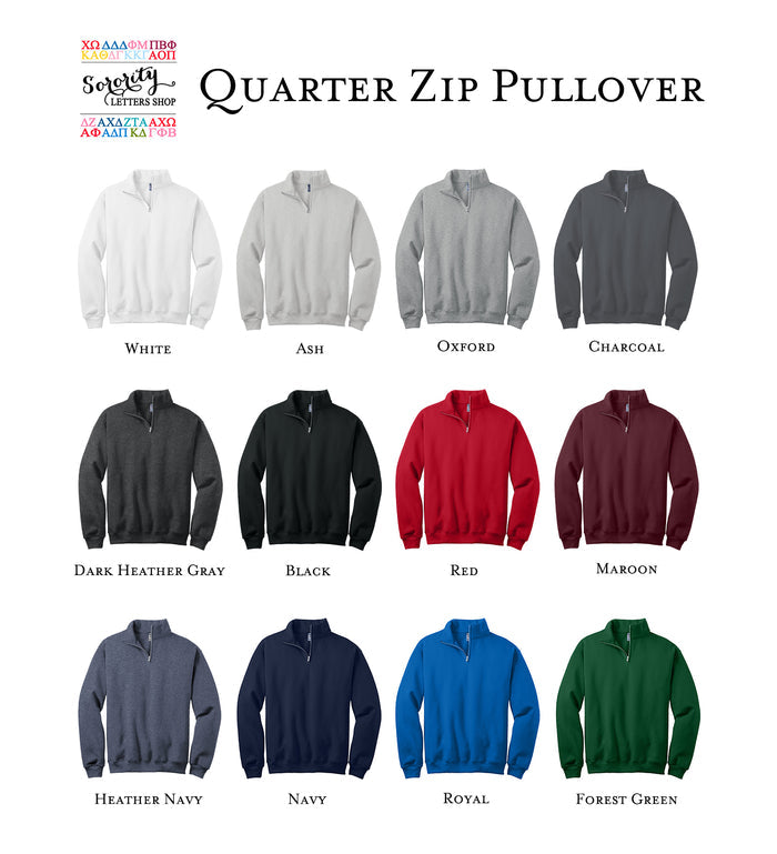 Delta Gamma Quarter Zip - Crest