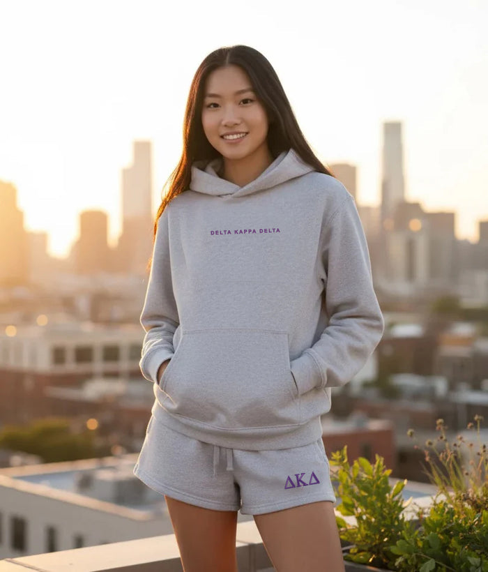 Delta Kappa Delta Fit Hoodie & Shorts Set - Wordmark