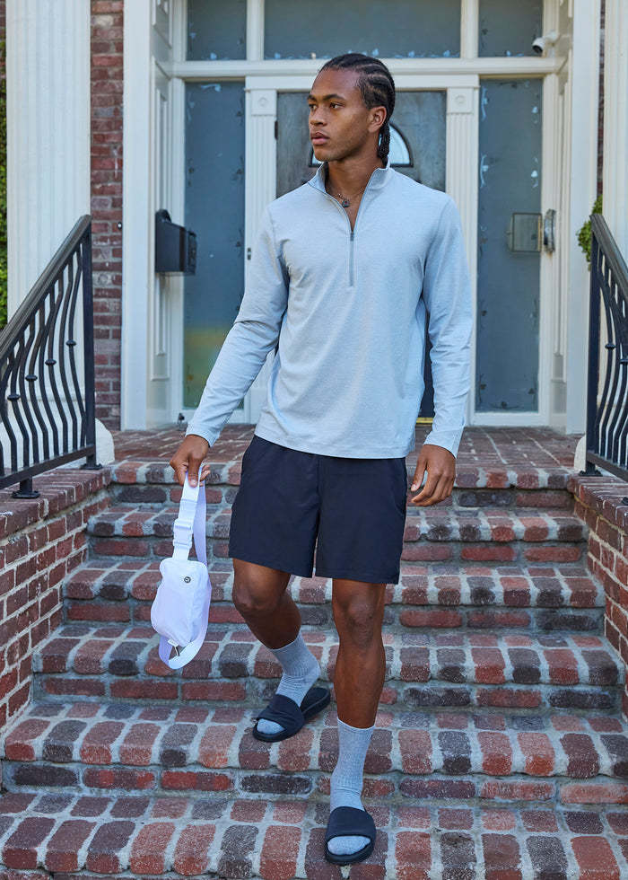 Delta Tau Delta lululemon Pace Breaker Linerless Short - Black 7"
