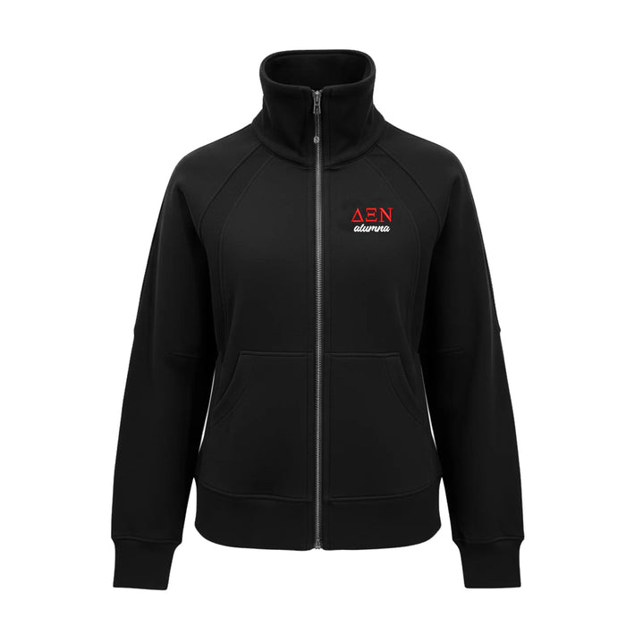 Delta Xi Nu ALUMNA lululemon Scuba Oversized Long Funnel - Full Zip - Black