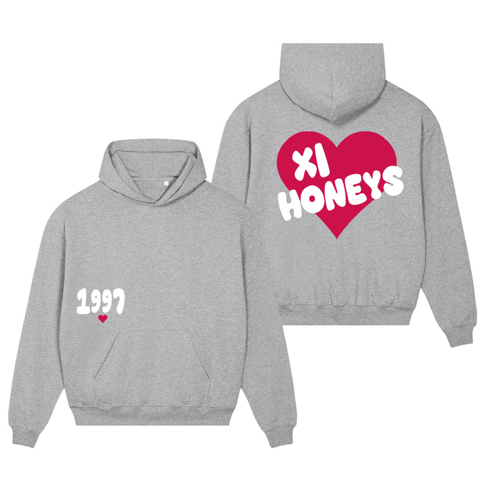 Delta Xi Nu Boxy Heart Pullover Hoodie - Xi Honeys
