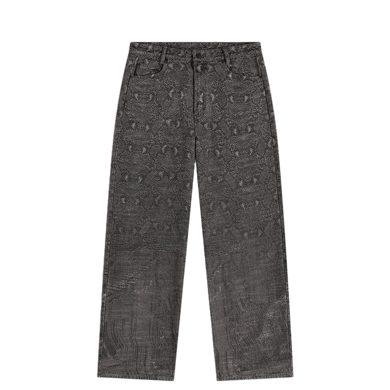 DENIM SNAKE OVERSIZED JEANS