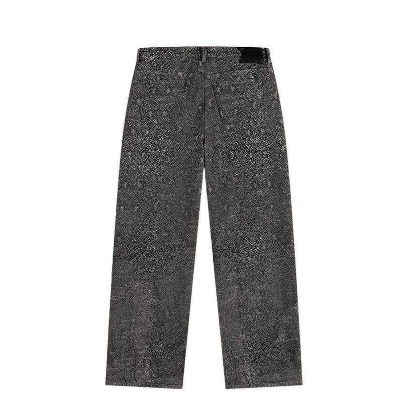 DENIM SNAKE OVERSIZED JEANS
