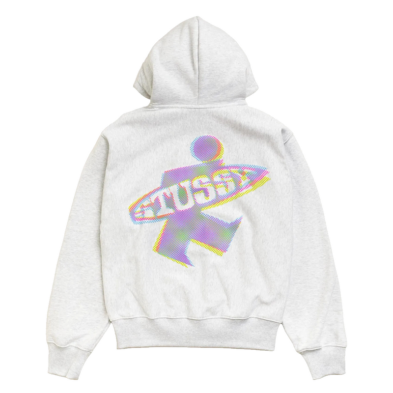 DOT SURF ZIP HOODIE ASH HEATHER