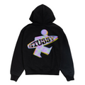 DOT SURF ZIP HOODIE BLACK