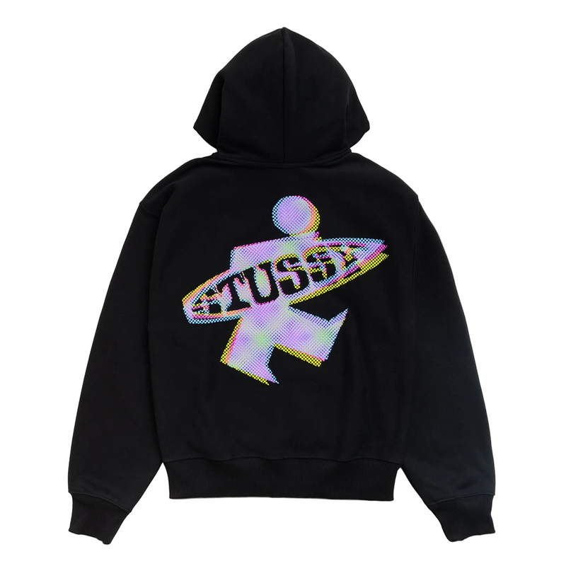DOT SURF ZIP HOODIE BLACK