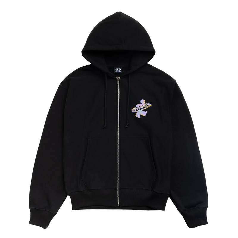 DOT SURF ZIP HOODIE BLACK