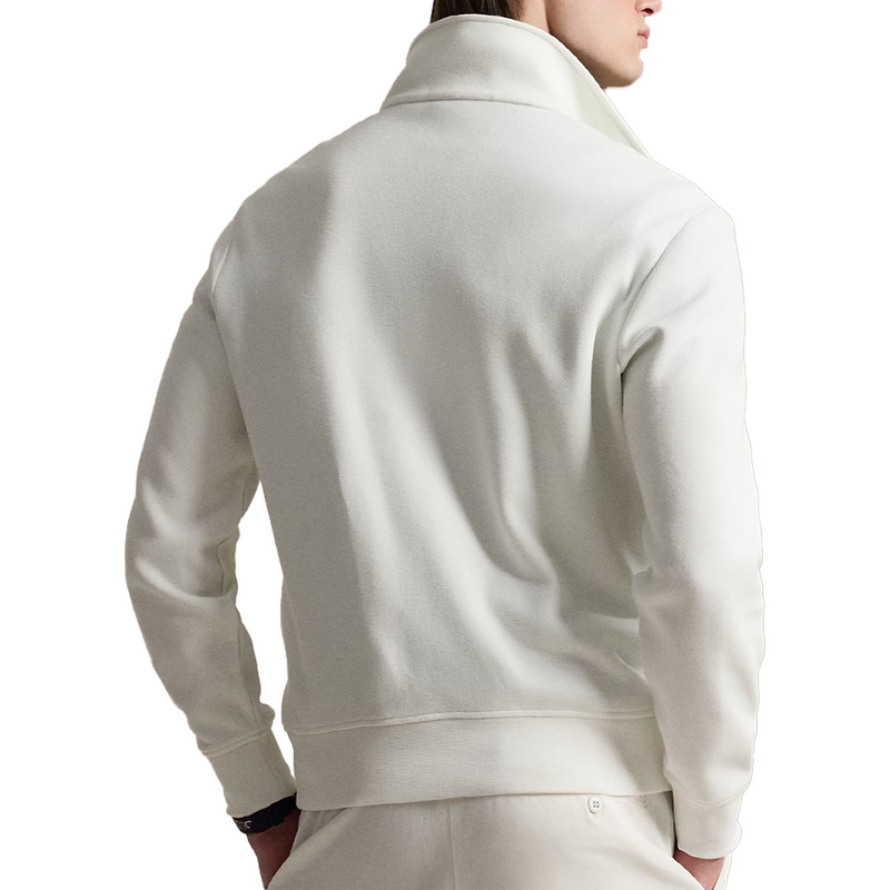 DOUBLE-KNIT QUARTER-ZIP SWEATSHIRT WHITE