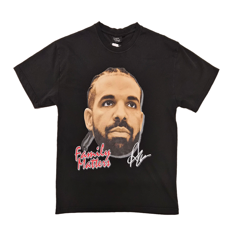 DRAKE "FAMILY MATTERS" GRAPHIC TEE BLACK