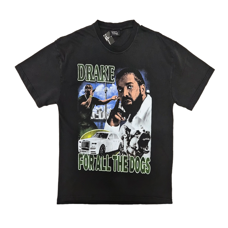 DRAKE "FOR ALL THE DOGS" GRAPHIC TEE BLACK