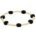 Enewton Admire Gold 3mm Bead Bracelet Faceted Onyx BADG3FOX