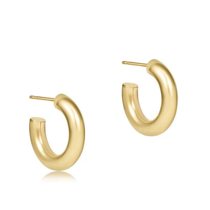 Enewton Round Gold 0.5" Post Hoop - 4mm - Smooth ERDG05PH4SMO
