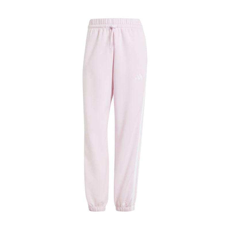 Clear Pink women's loose track pants with elastic waistband and ankle cuffs