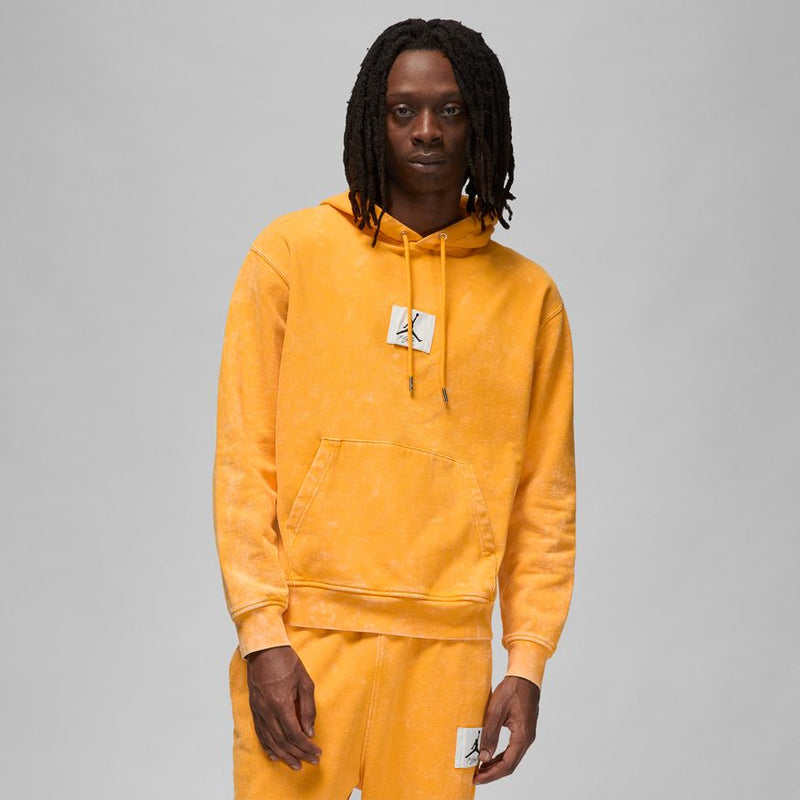ESSENTIALS WASHED FLEECE HOODIE "TAXI"